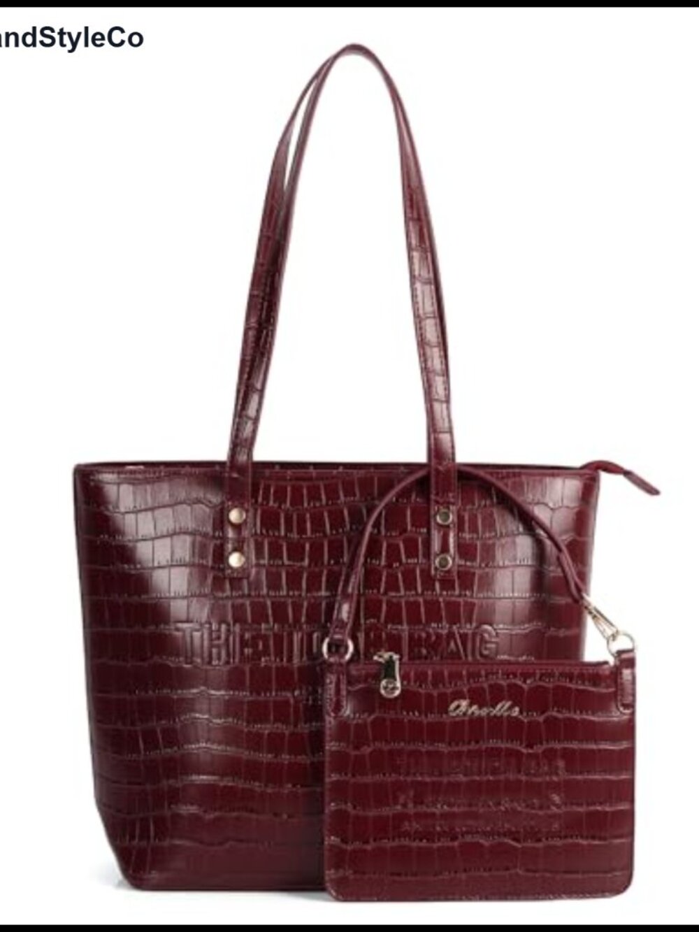 Chinllo Women's Medium Top Handle Tote Bag with Zipper and PU Leather Finish